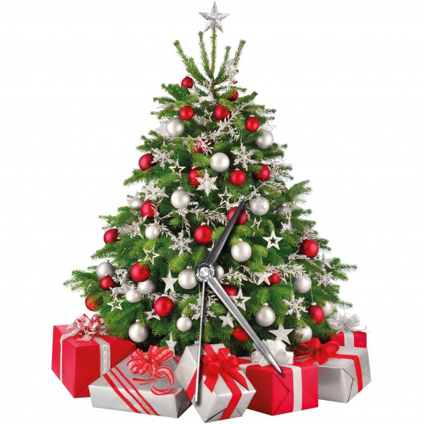 Weihnachts Design Wanduhr - Weihnachtsbaum