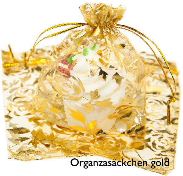 Organzasäckchen Klein mit Rosenmotiv