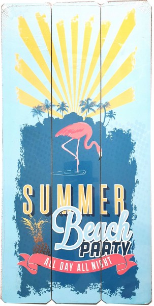 Holzbild Summer Beach Party